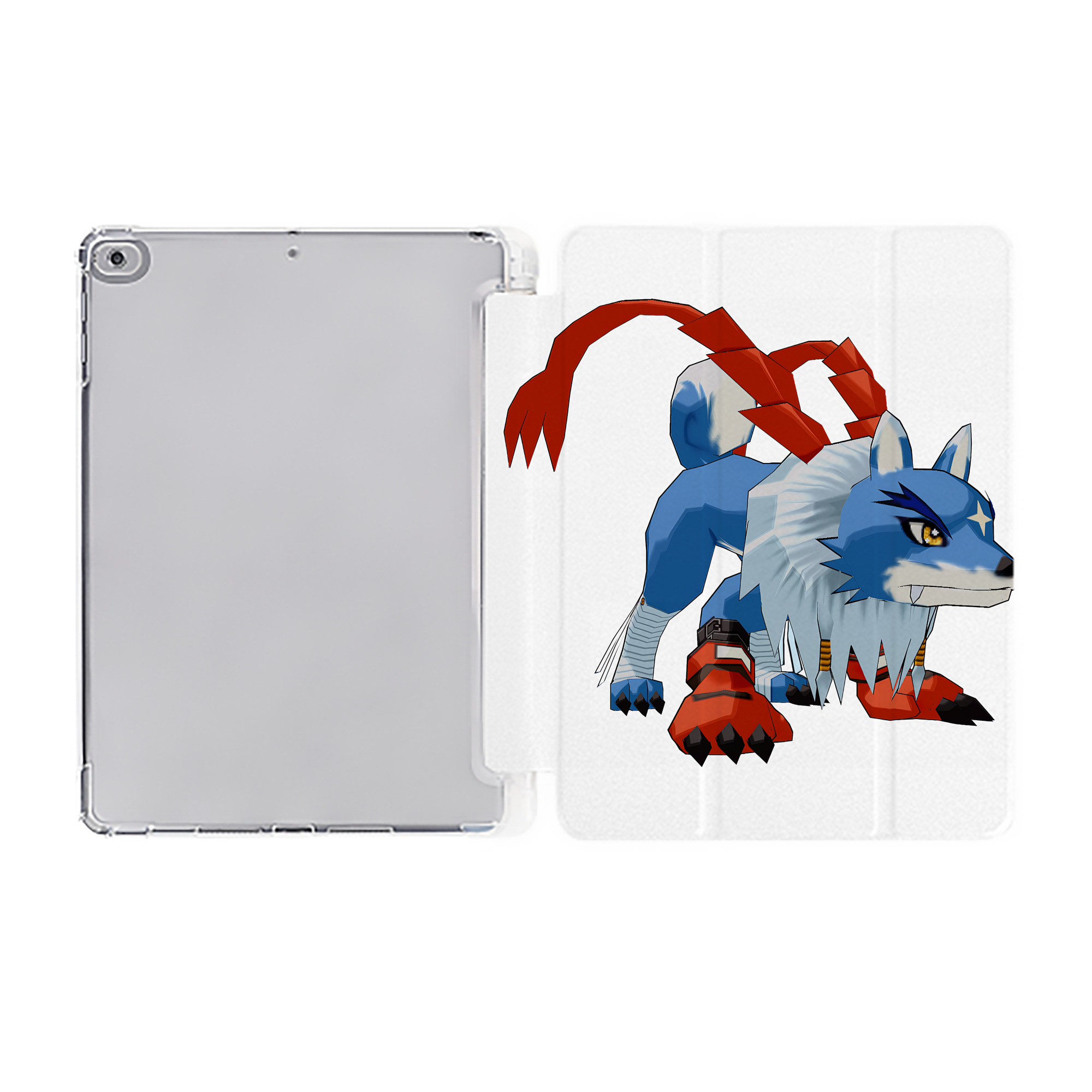 （画像用） Digimon デジタルモンスター/デジモン IPad ケース ペン収納付き 三つ折りスタンド PUレザー×シリコン 対応機種9.5/10.5/10.9インチ